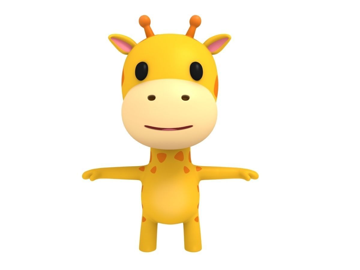 Little Giraffe 3D model_2