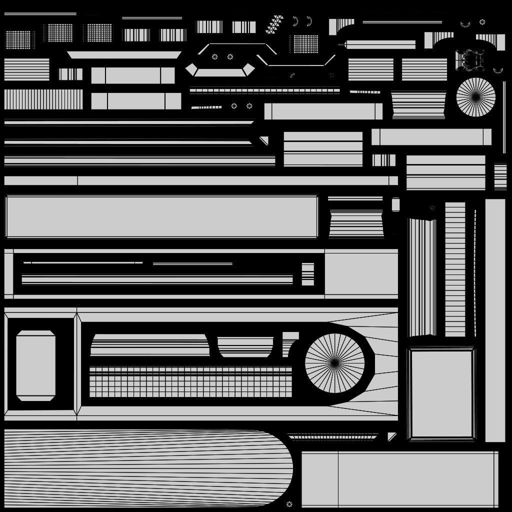 Grandfather Clock Low-poly 3D model_13