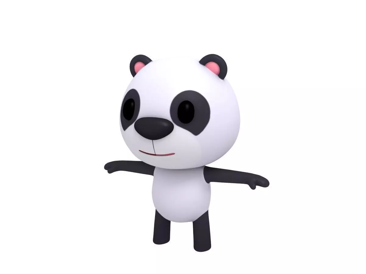 Little Panda 3D model_0