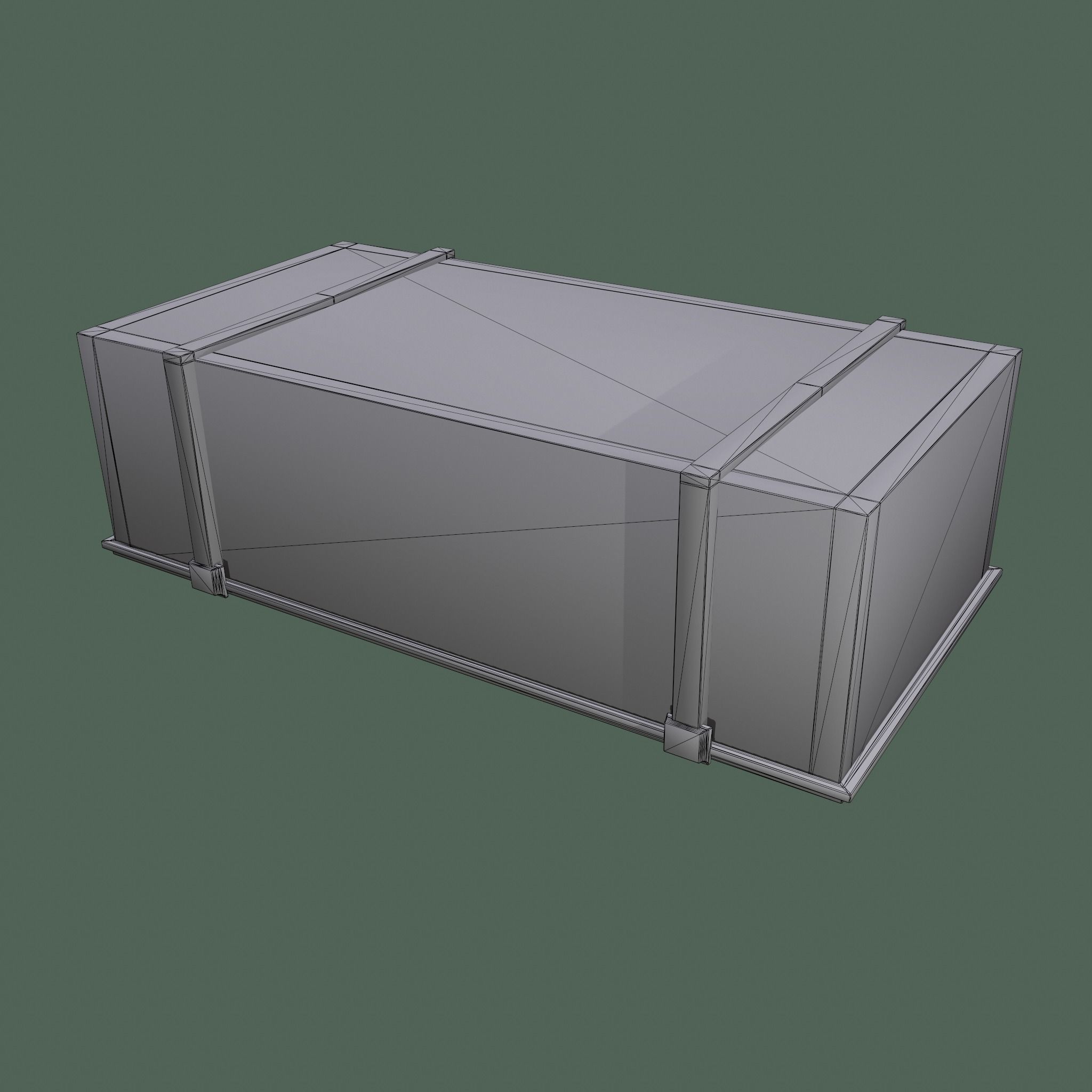  Old Wooden Chest Low-poly 3D model_22