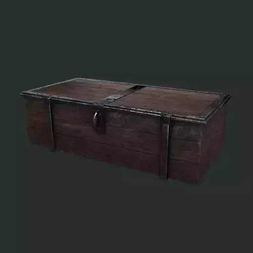  Old Wooden Chest Low-poly 3D model