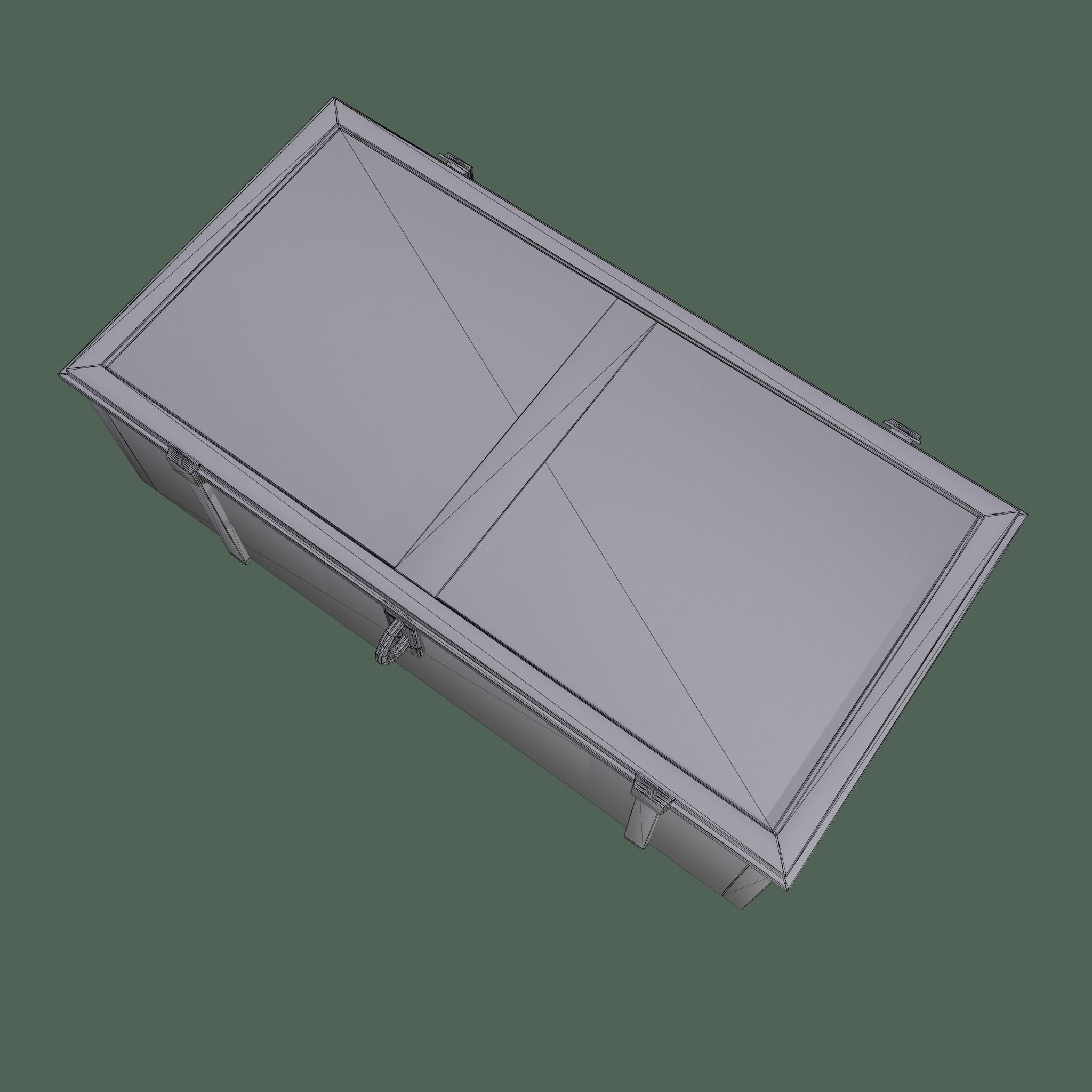  Old Wooden Chest Low-poly 3D model_19