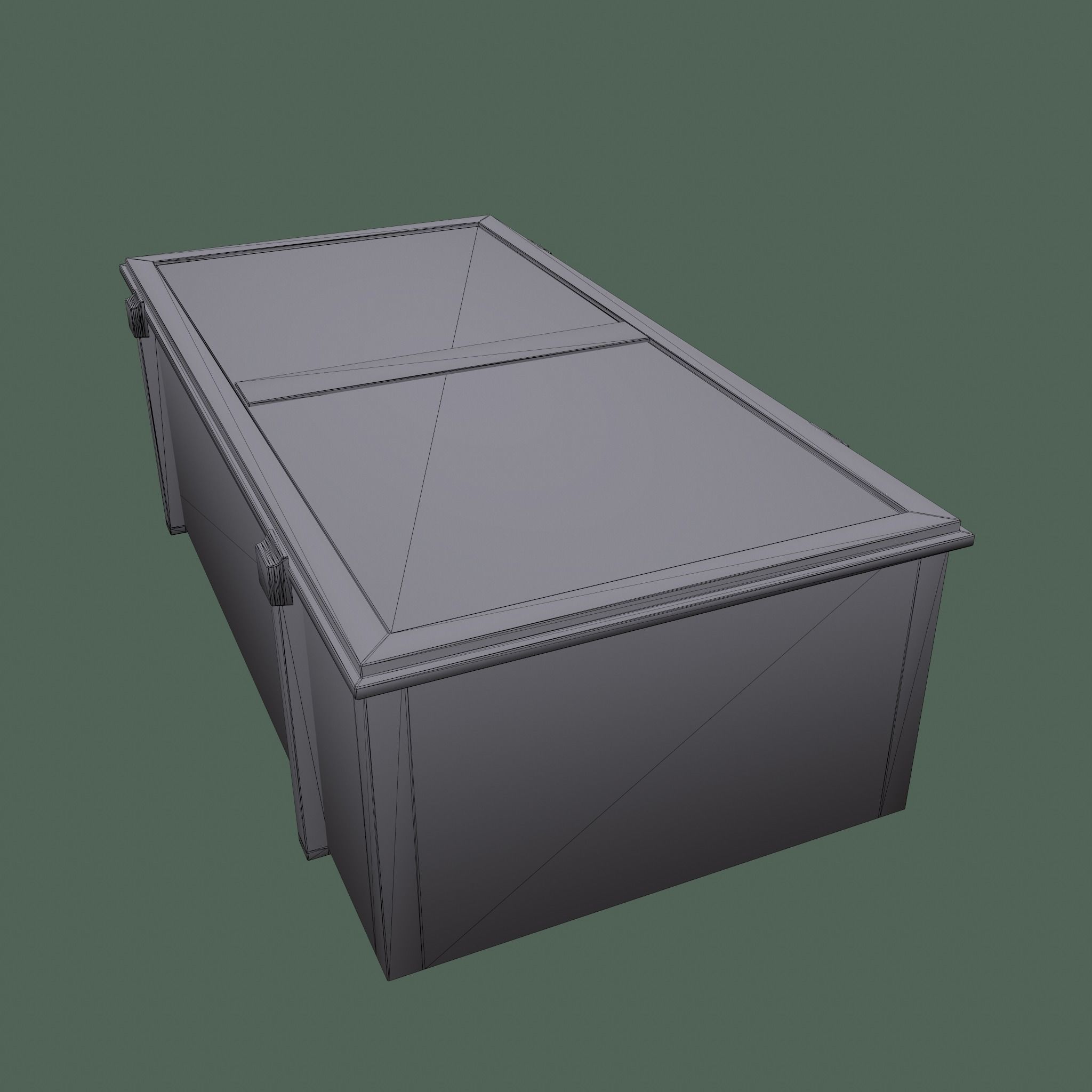  Old Wooden Chest Low-poly 3D model_18