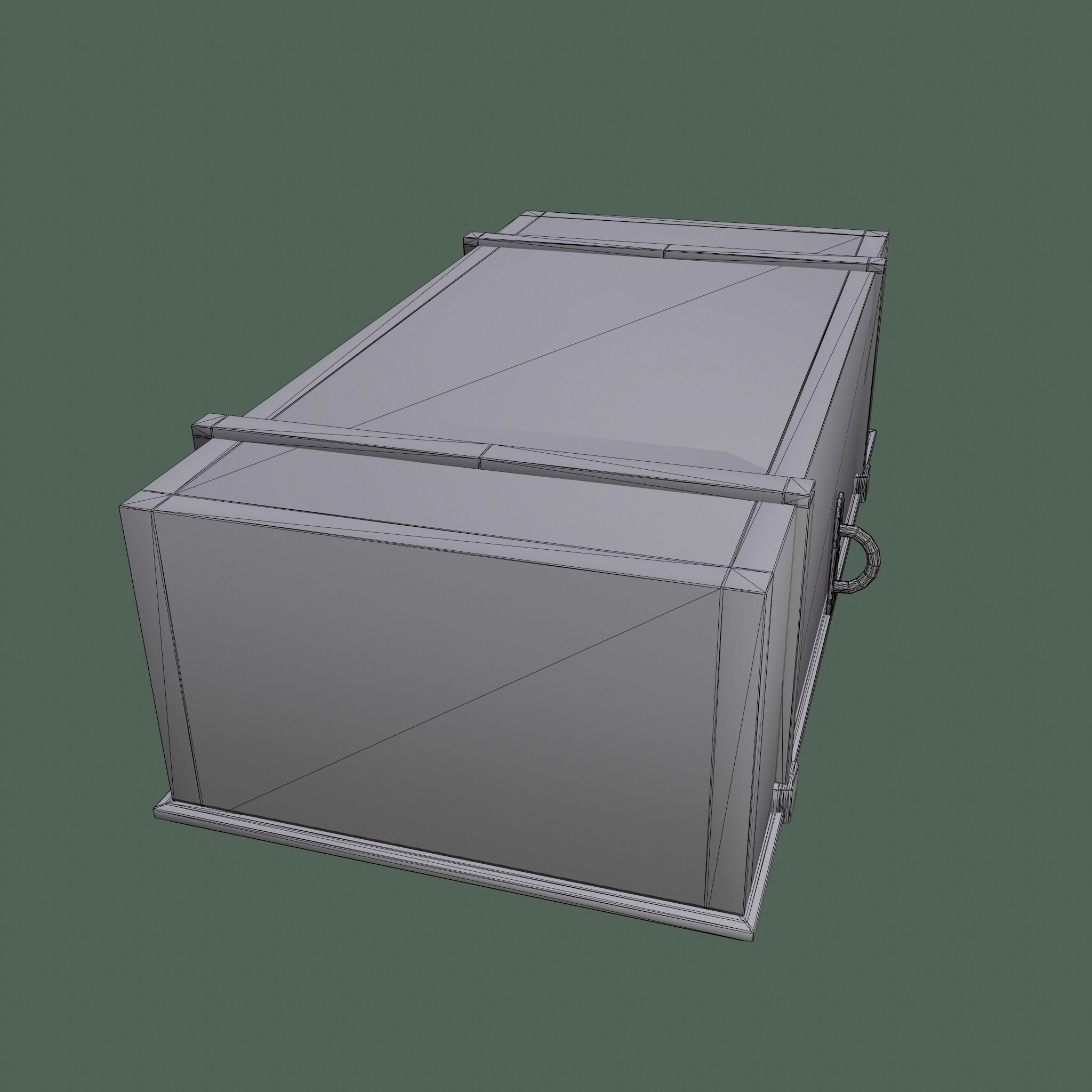  Old Wooden Chest Low-poly 3D model_20
