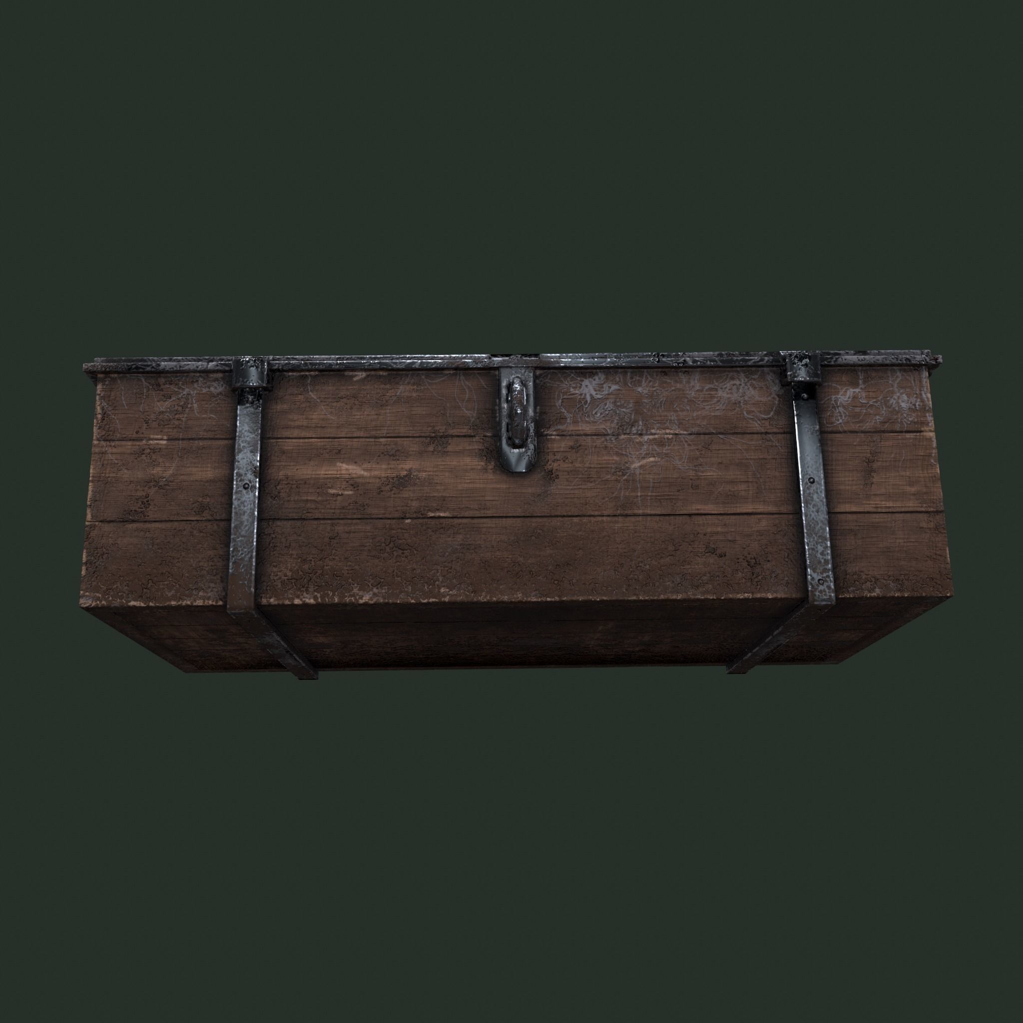  Old Wooden Chest Low-poly 3D model_2