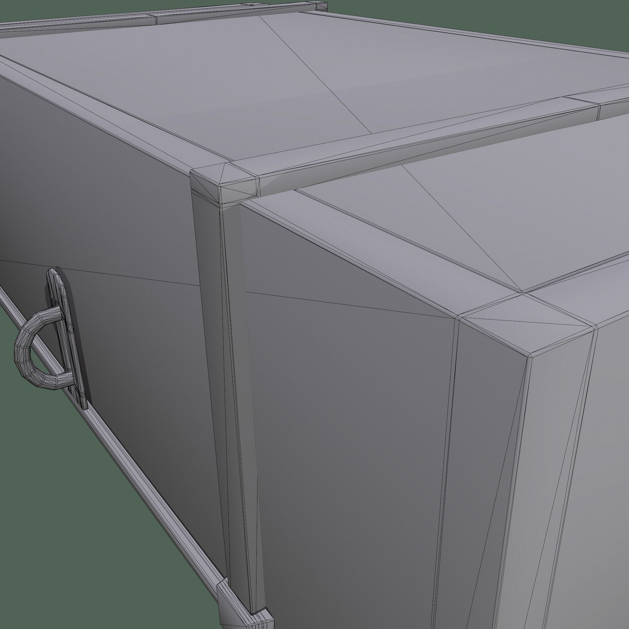  Old Wooden Chest Low-poly 3D model_23