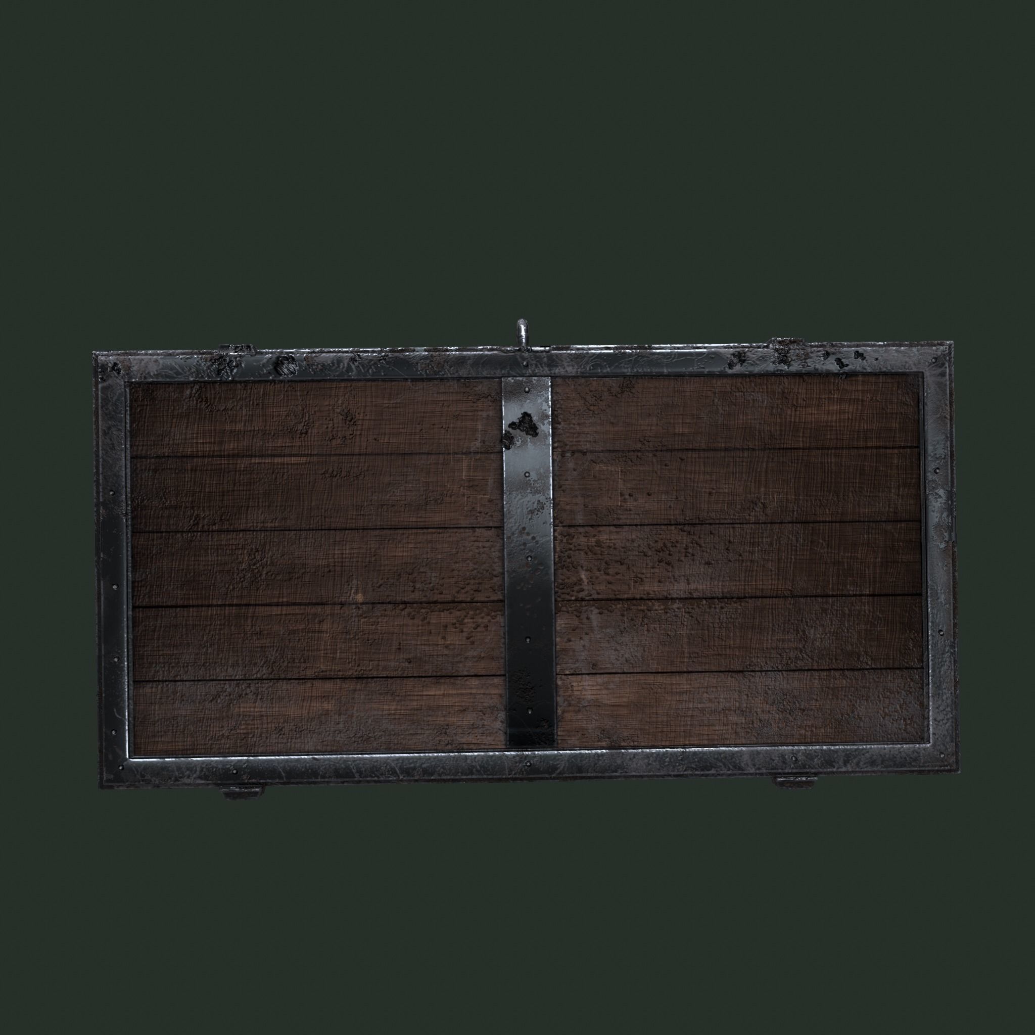  Old Wooden Chest Low-poly 3D model_13
