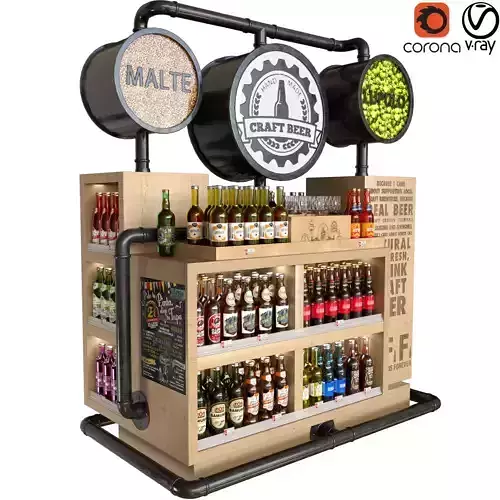 Craft Beer table 3D model