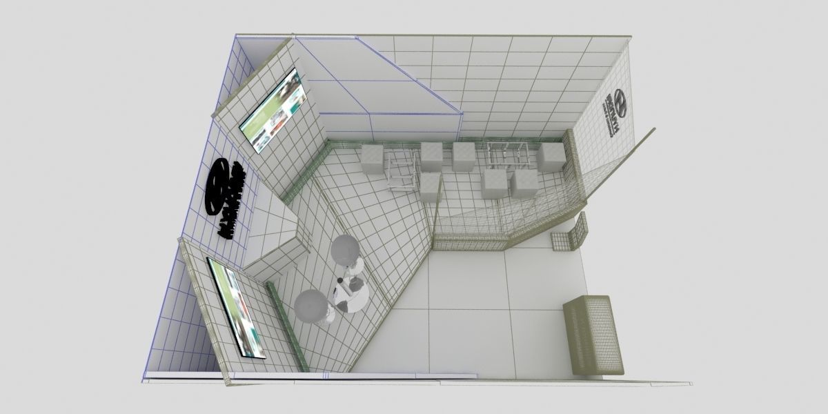 Stand for vehicle sales 3D model_7