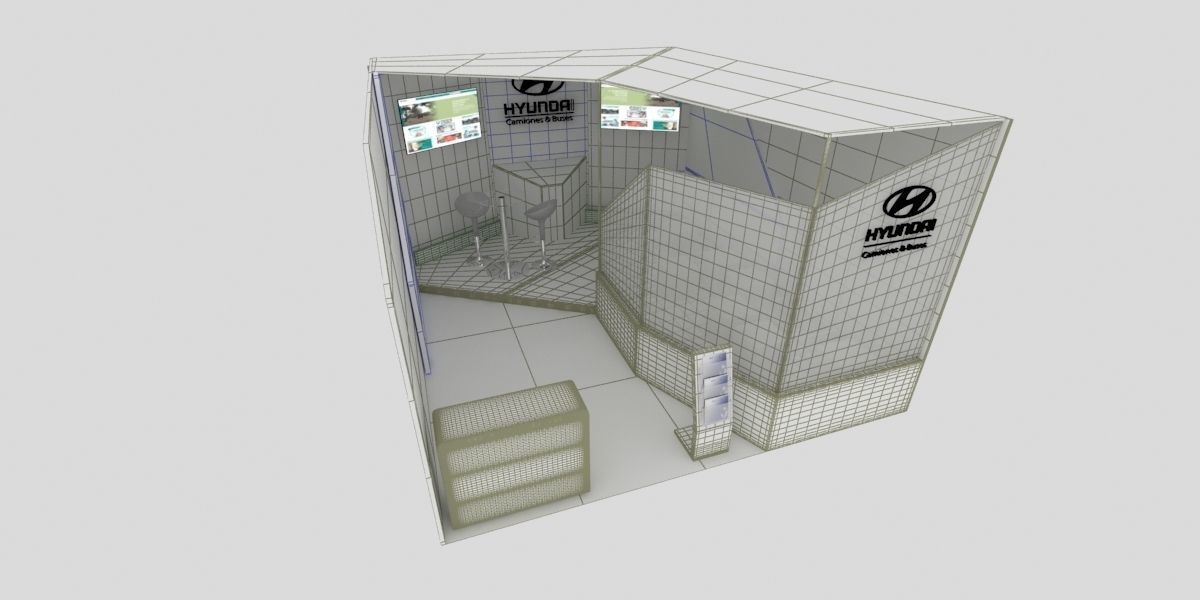 Stand for vehicle sales 3D model_5