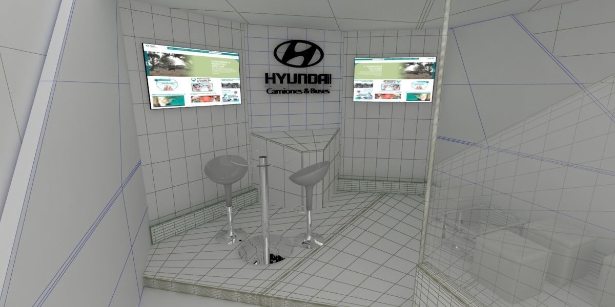 Stand for vehicle sales 3D model_6