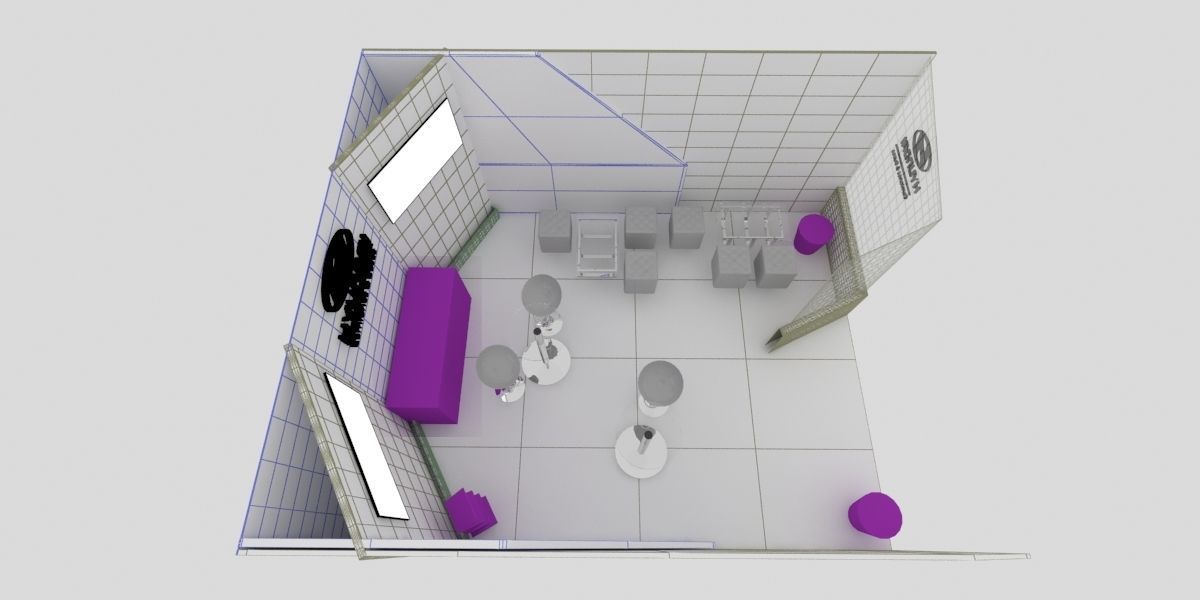 Stand for vehicle sales 3D model_8