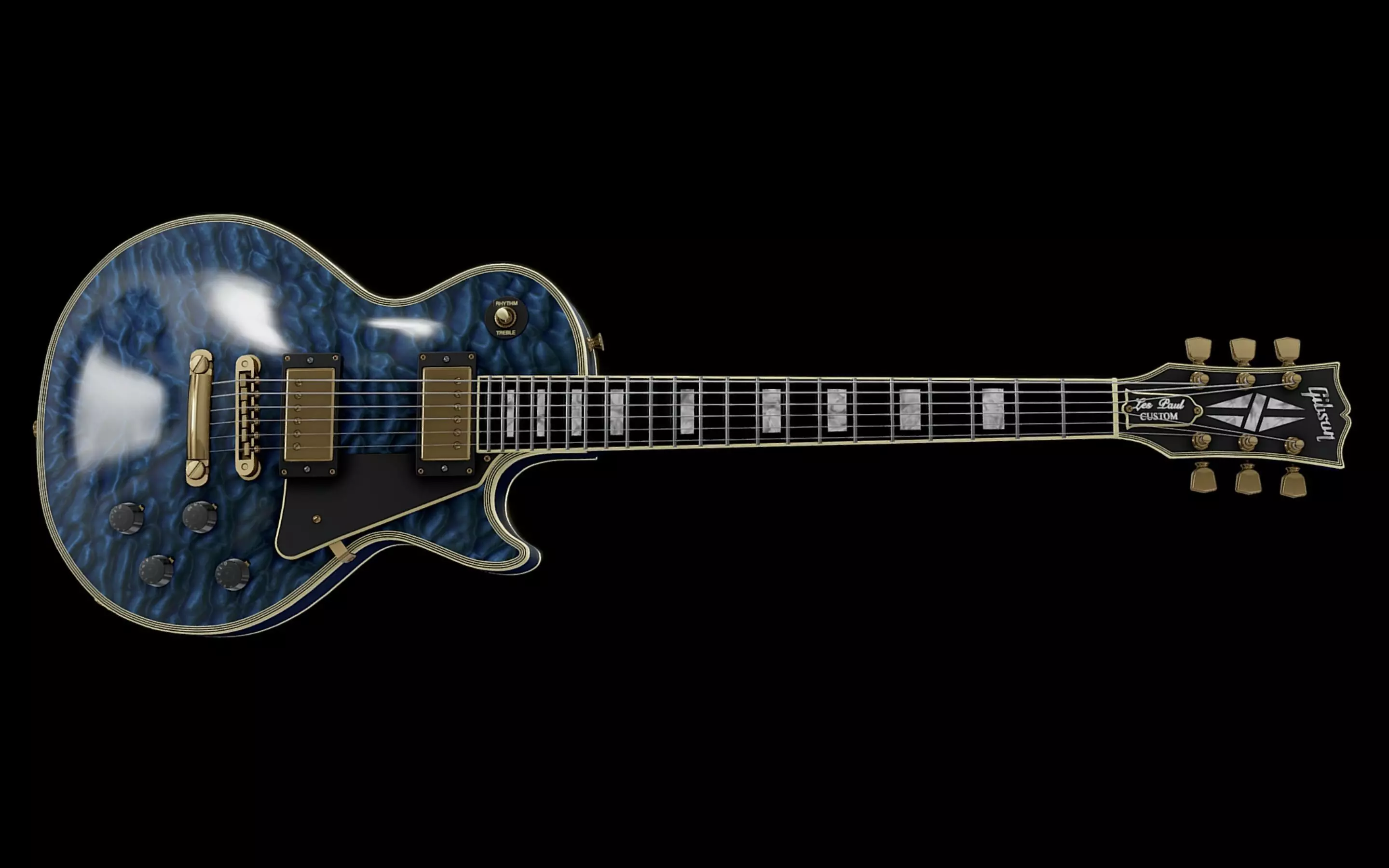 Gibson Les Paul Custom Guitar Low-poly 3D model