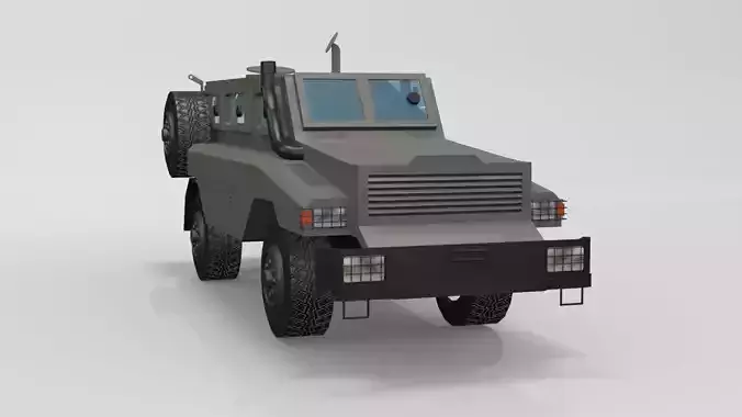 REVA 4X4 MKII Low-poly 3D model