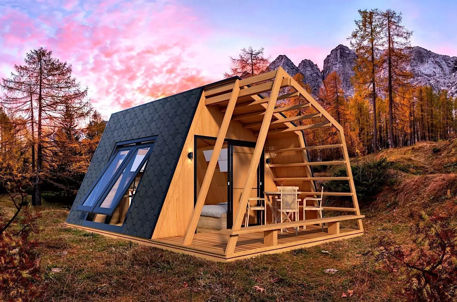 glamping unit mobile home 3d model 3D model_0