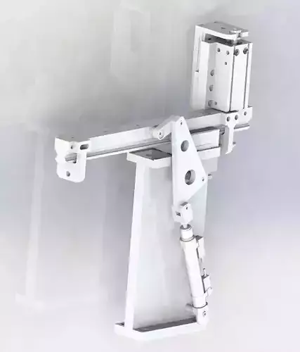Oblique cylinder push mechanism 3D model