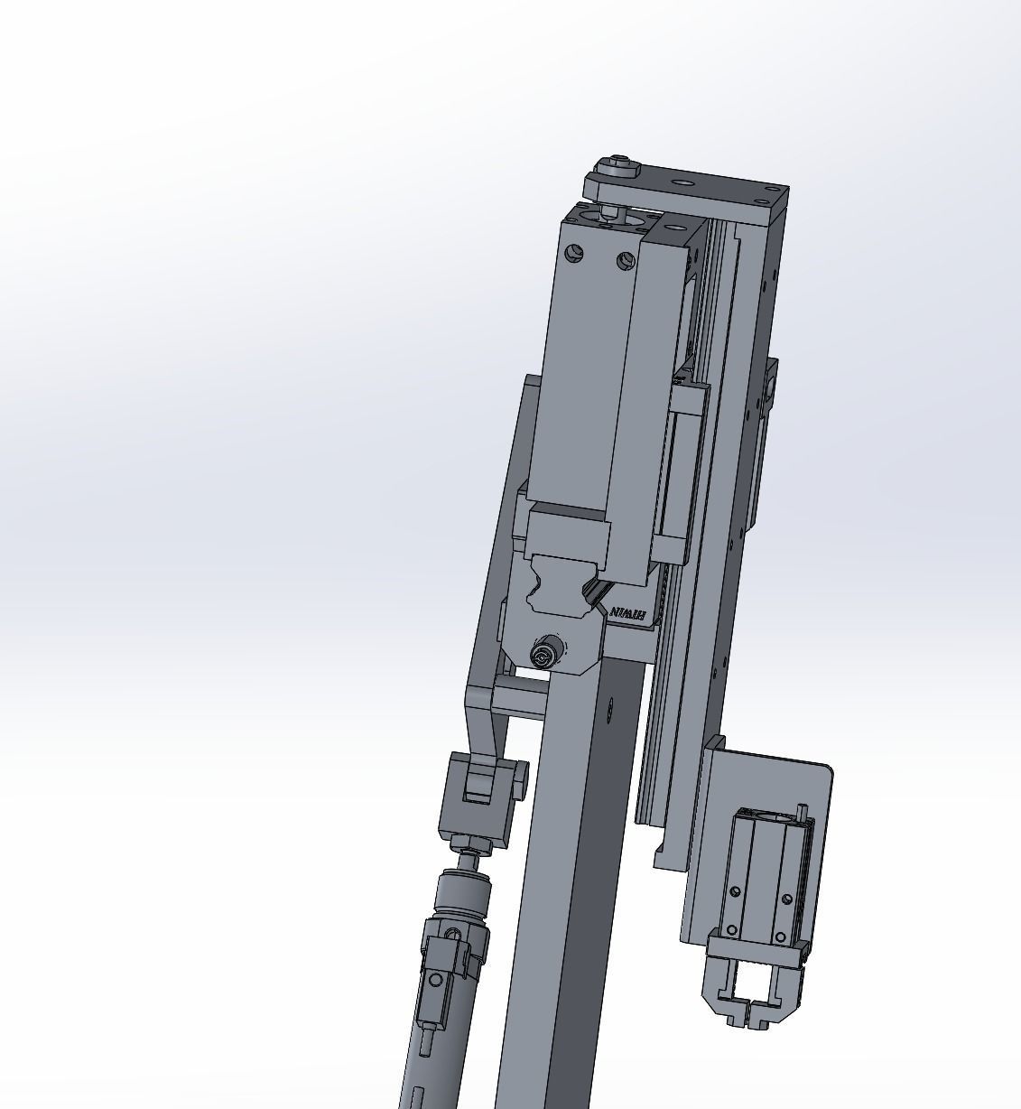 Oblique cylinder push mechanism 3D model_3