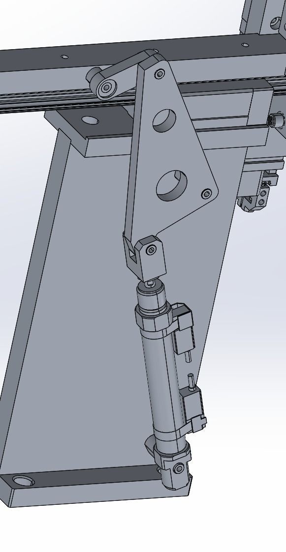 Oblique cylinder push mechanism 3D model_5
