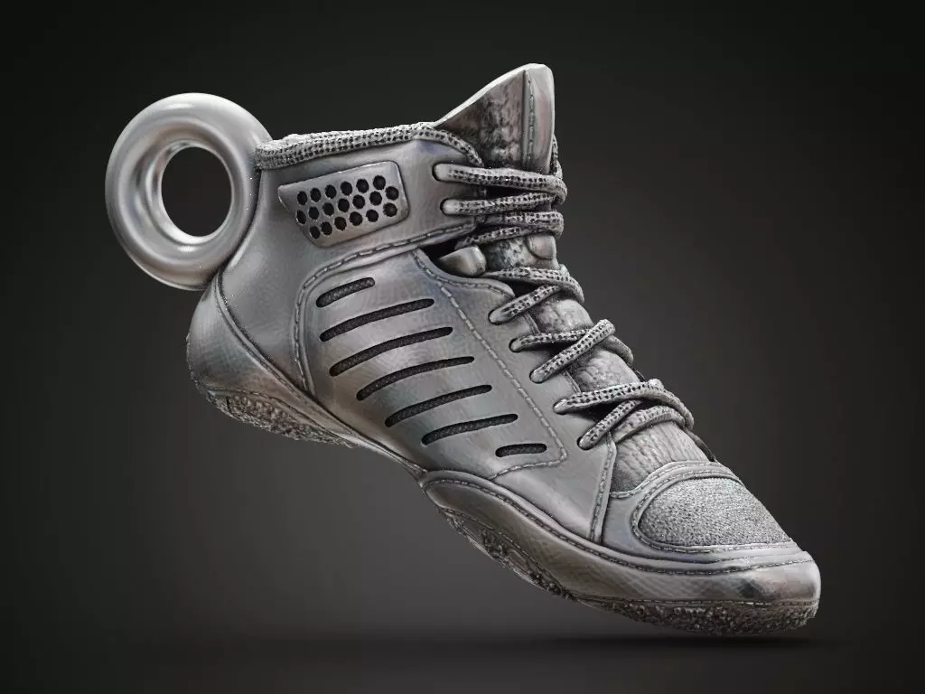 Wrestling shoe pendant 3D print model