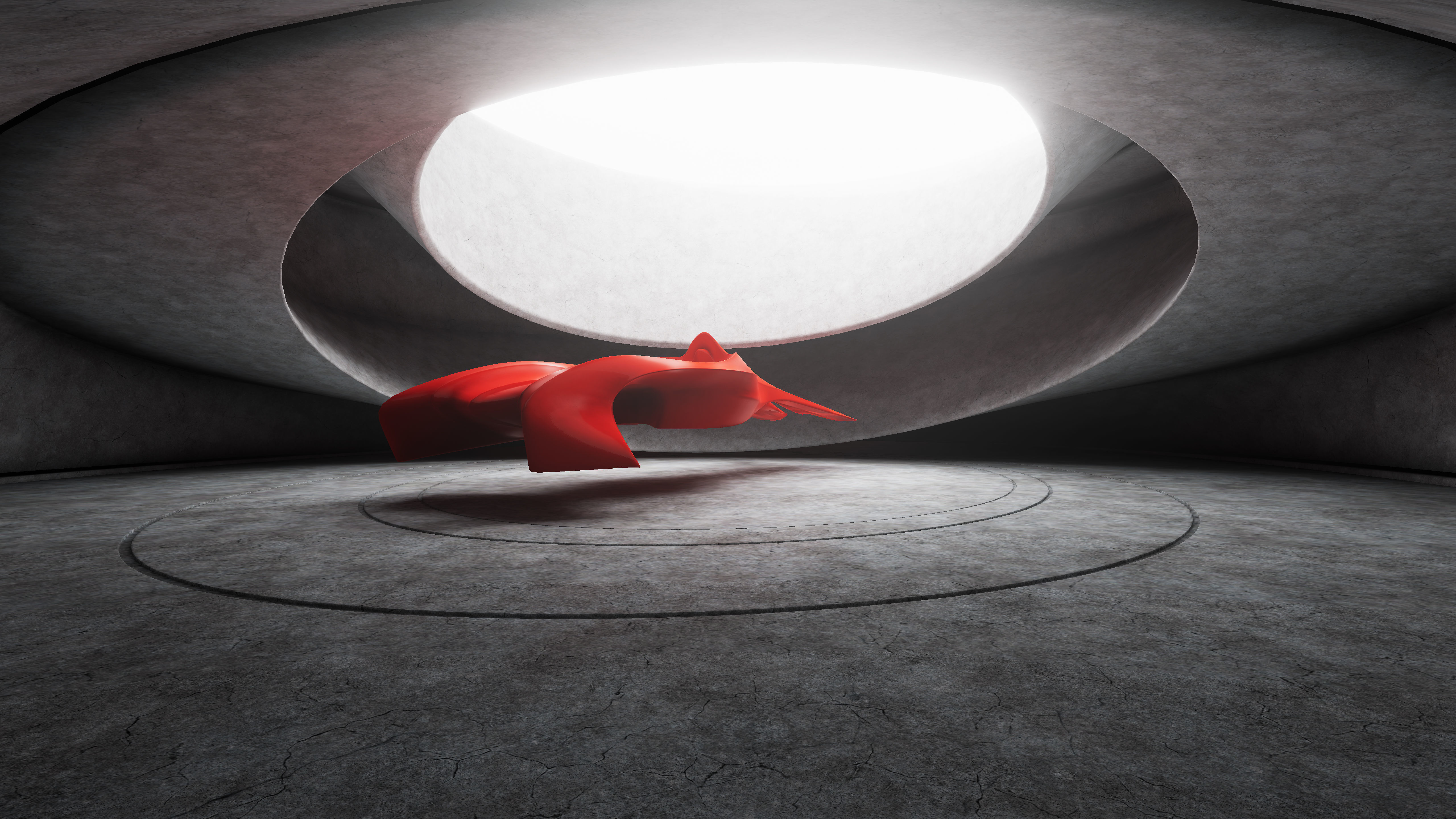 Round Room 73 Low-poly 3D model_5