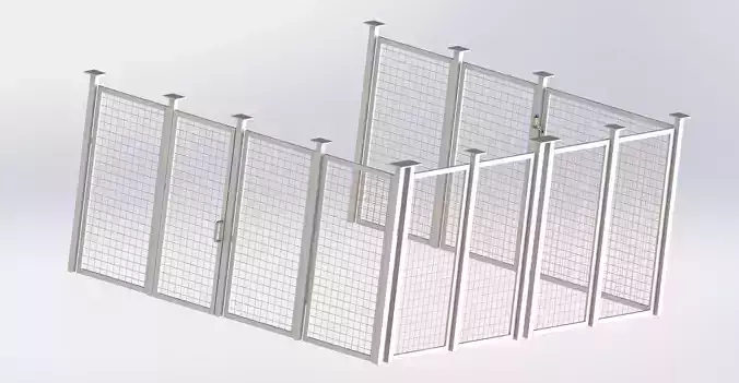 Guardrails metal cage with two doors on each side