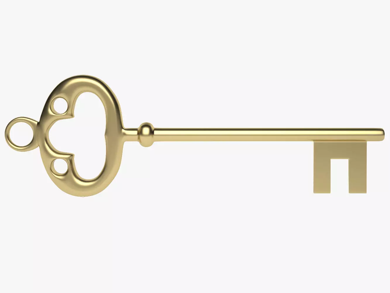 Old Key 3D model_0