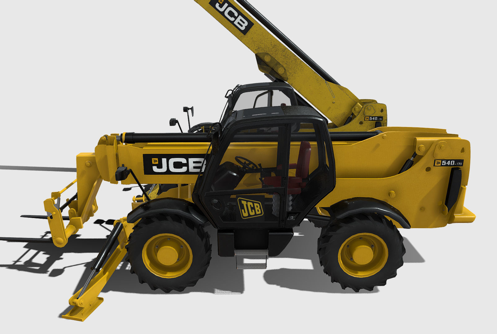JCB Telehandler Low-poly 3D model_5