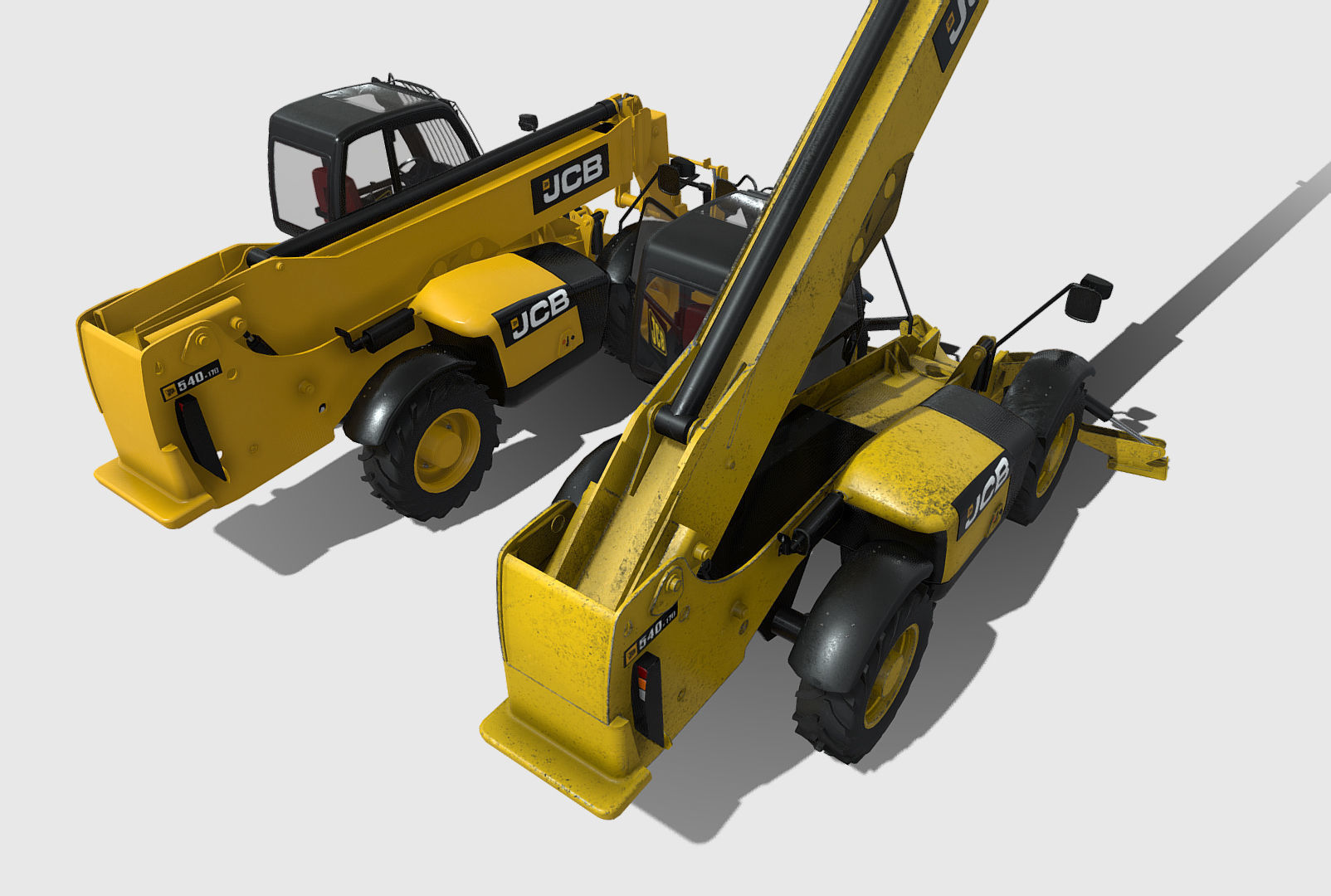 JCB Telehandler Low-poly 3D model_7