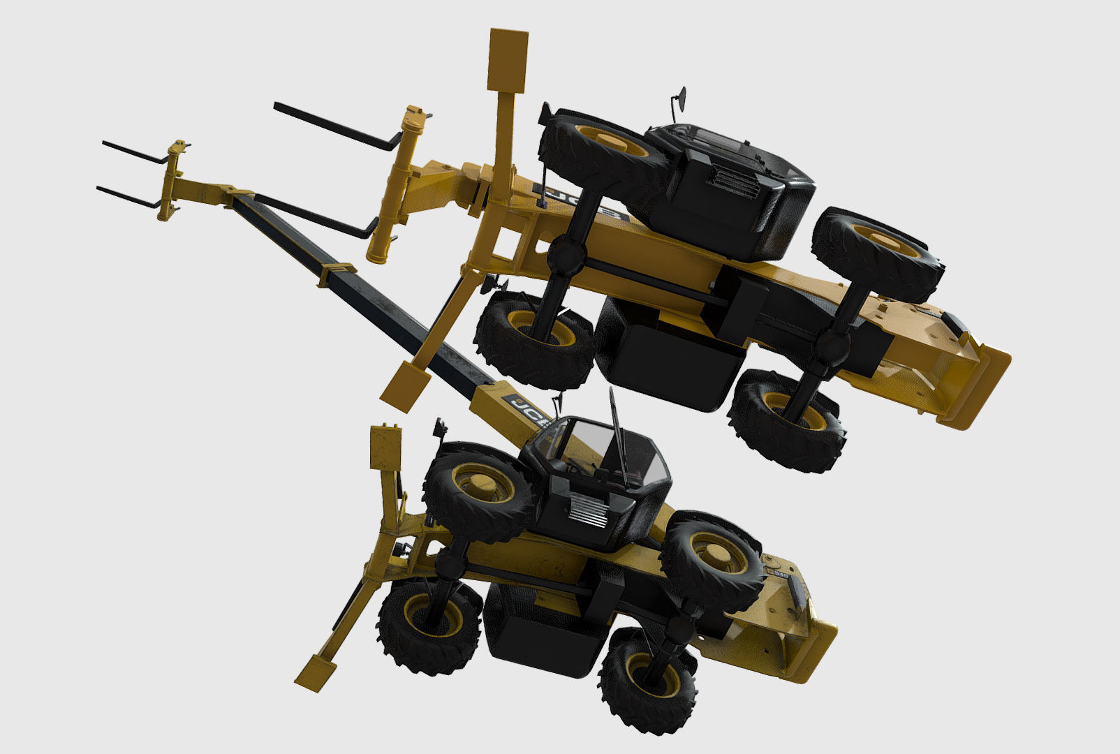 JCB Telehandler Low-poly 3D model_11