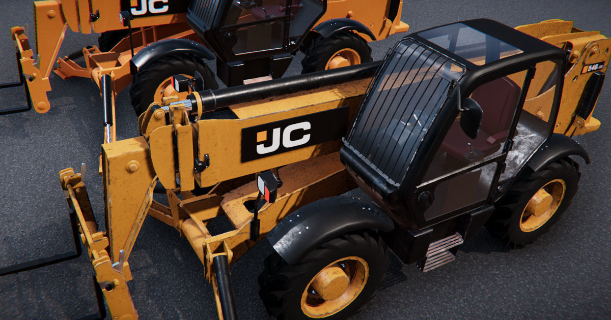 JCB Telehandler Low-poly 3D model_2