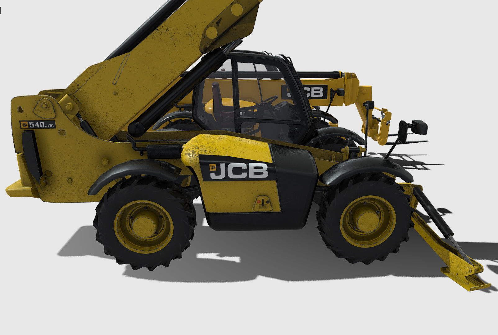 JCB Telehandler Low-poly 3D model_6