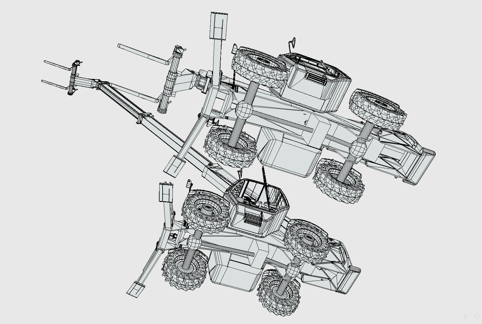 JCB Telehandler Low-poly 3D model_12