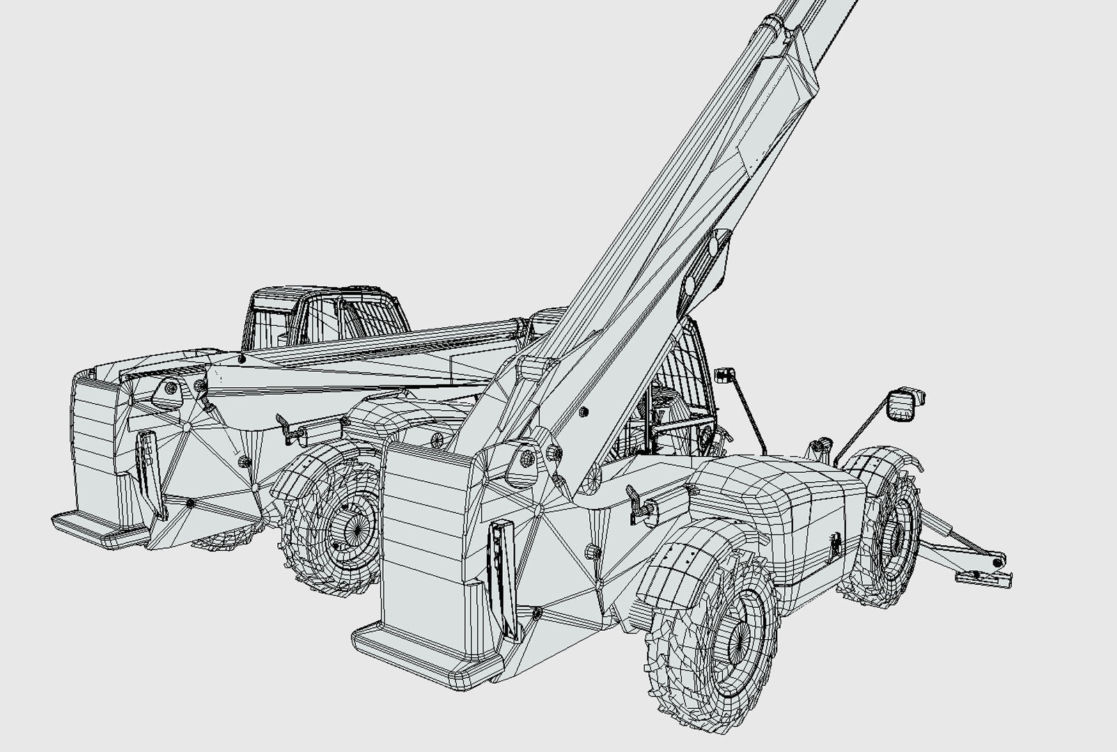 JCB Telehandler Low-poly 3D model_15