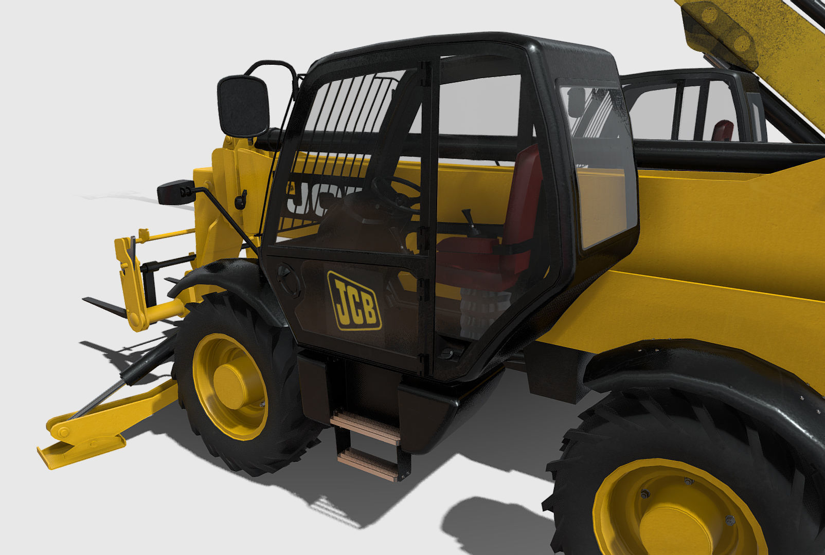JCB Telehandler Low-poly 3D model_10