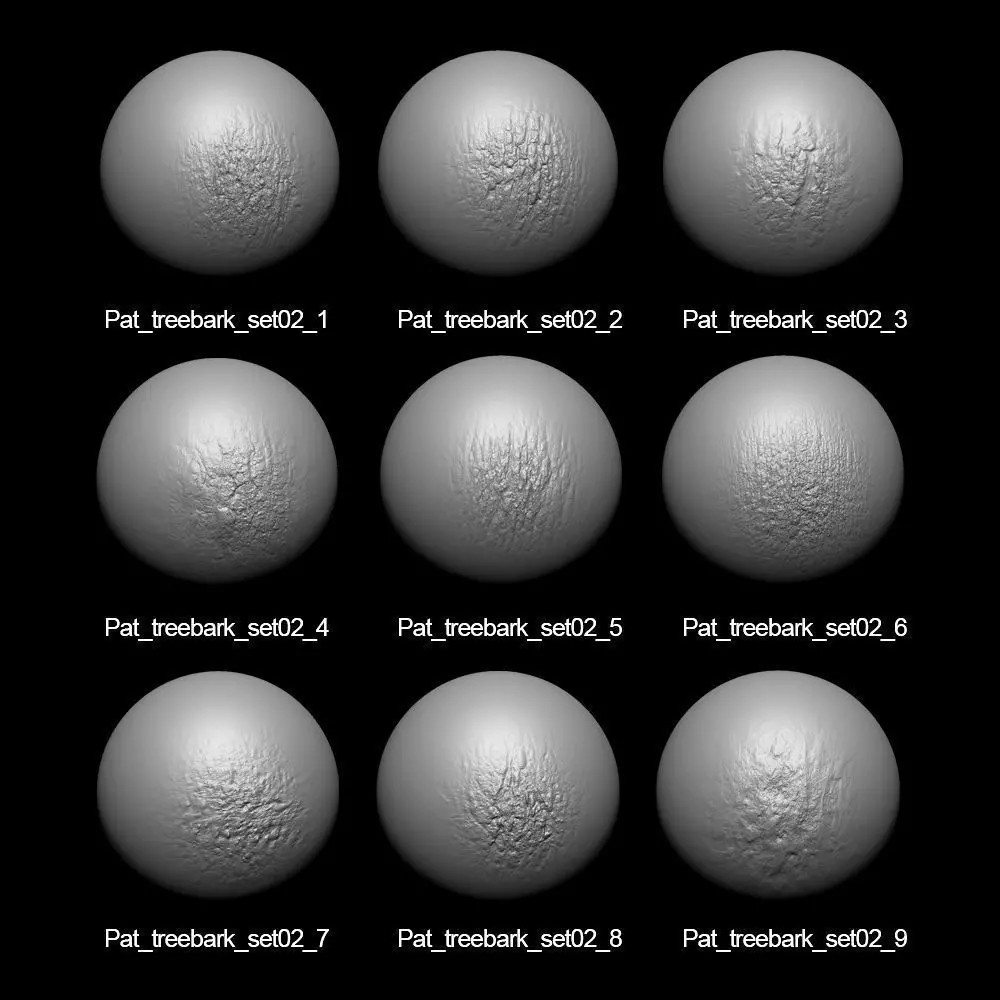 Zbrush Alpha Tree Bark Set02 Texture_0
