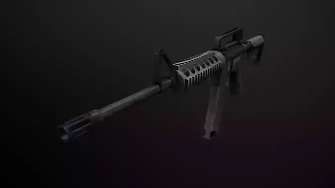 M4A1 Assault Rifle - Model and Textures Low-poly Game Ready