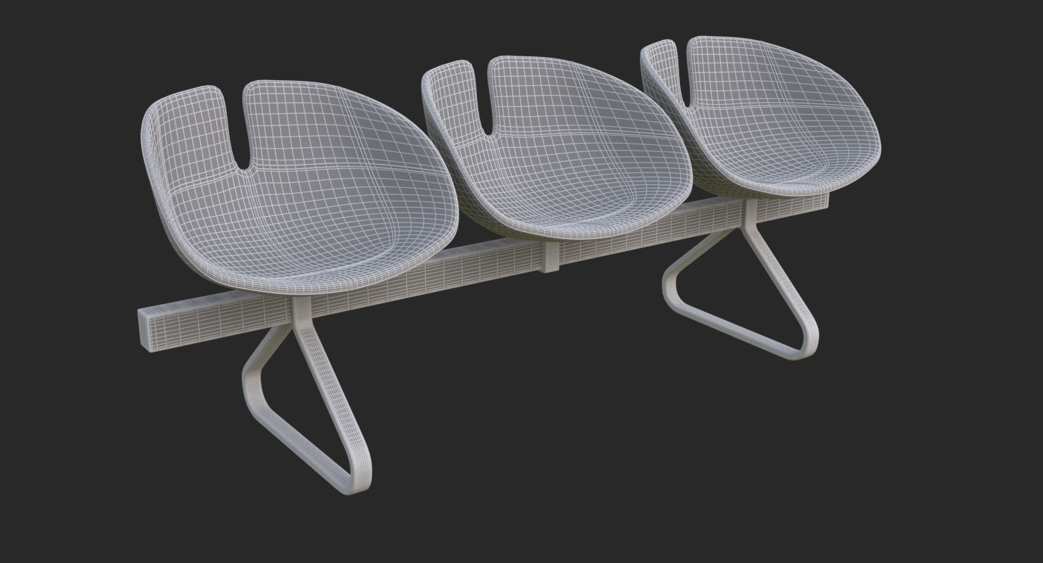 Fjord Bench Sistema Iray piu 3ds max 3D model_14