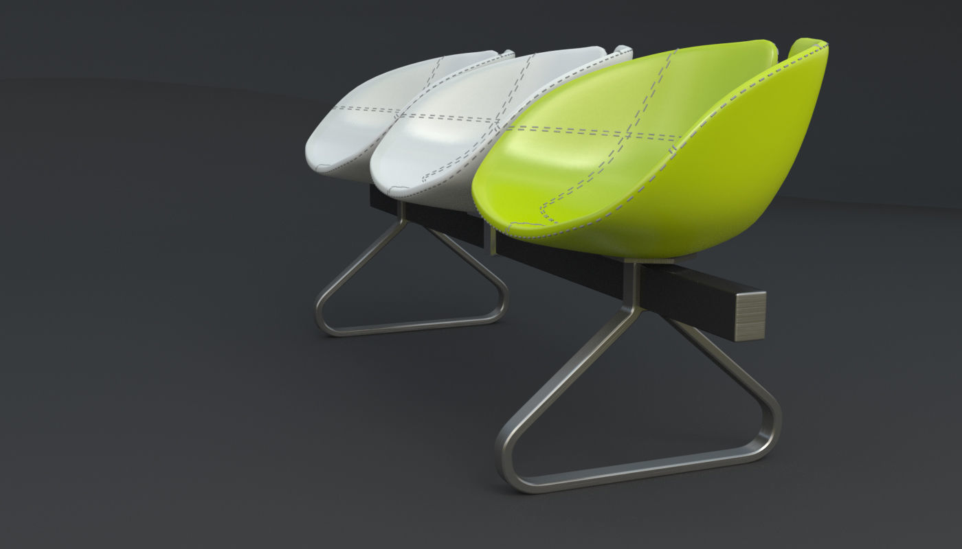 Fjord Bench Sistema Iray piu 3ds max 3D model_76