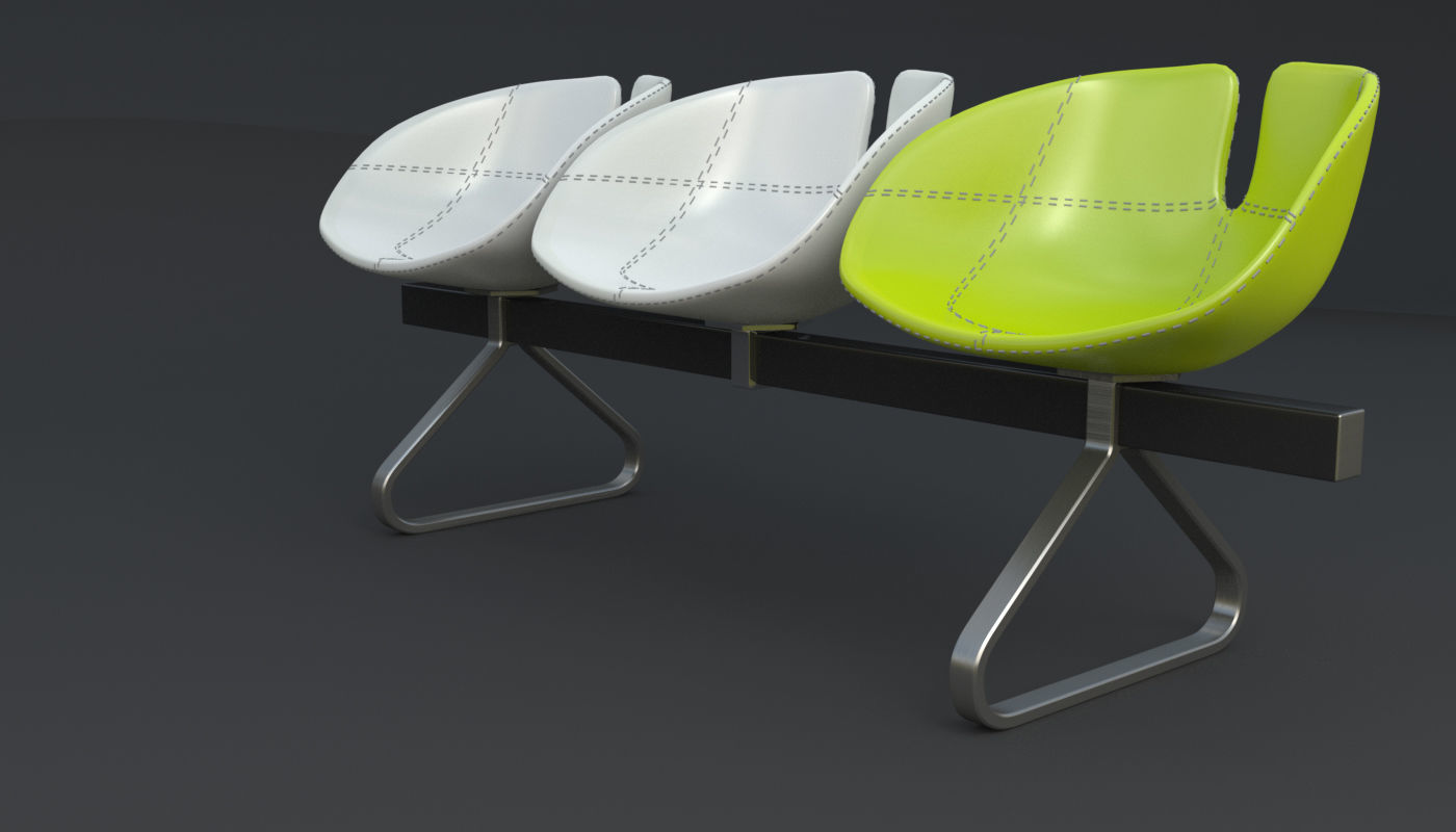 Fjord Bench Sistema Iray piu 3ds max 3D model_78