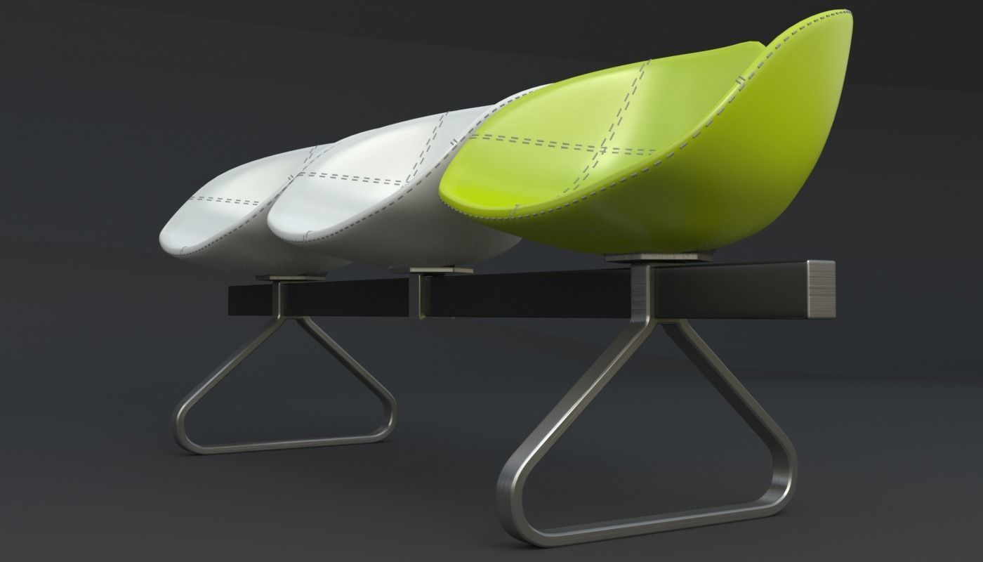Fjord Bench Sistema Iray piu 3ds max 3D model_4