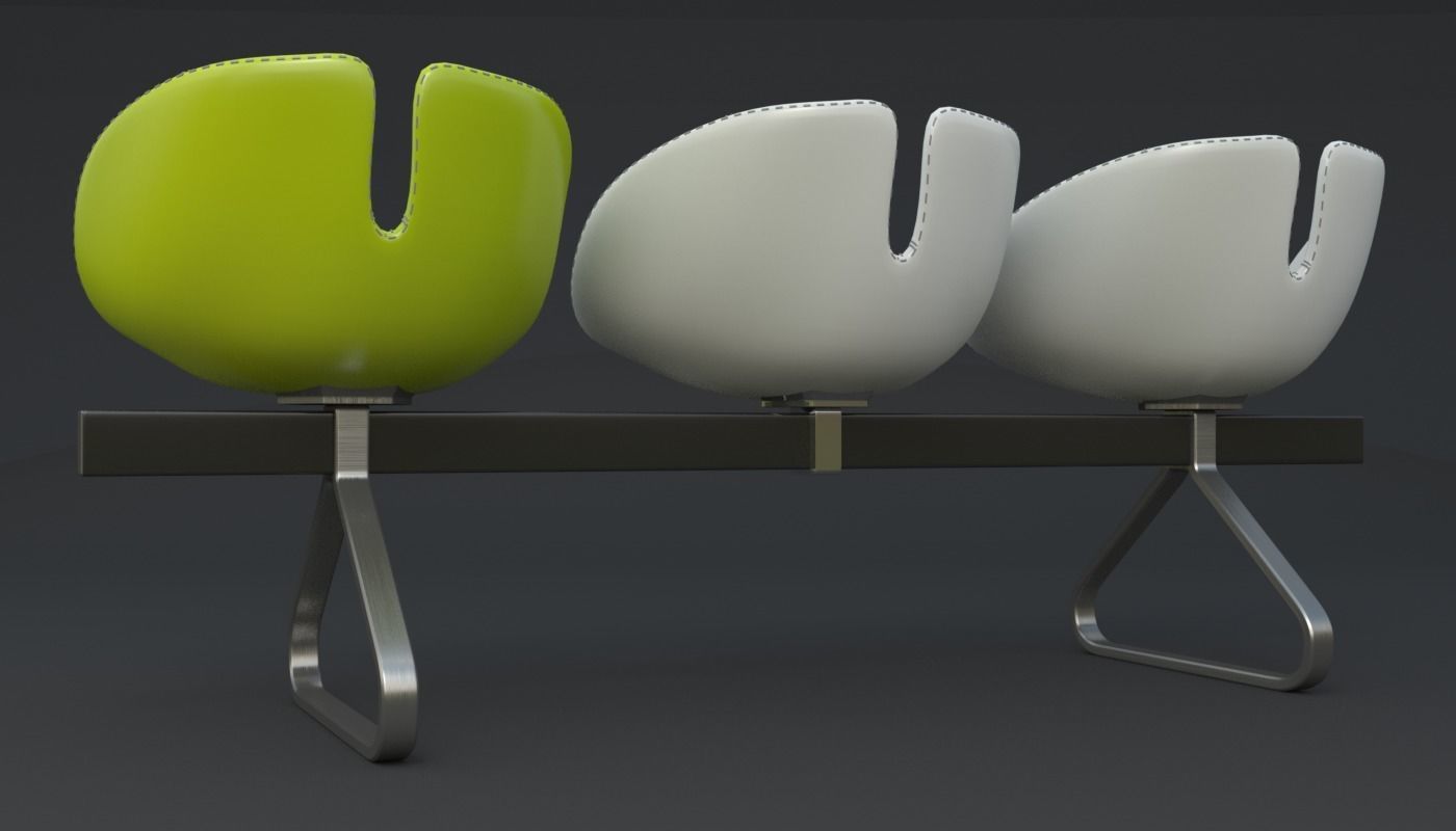Fjord Bench Sistema Iray piu 3ds max 3D model_5