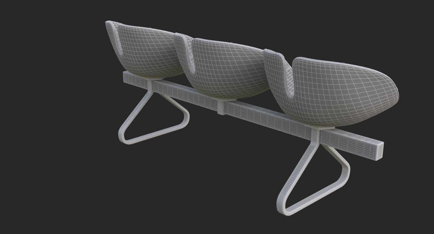 Fjord Bench Sistema Iray piu 3ds max 3D model_24