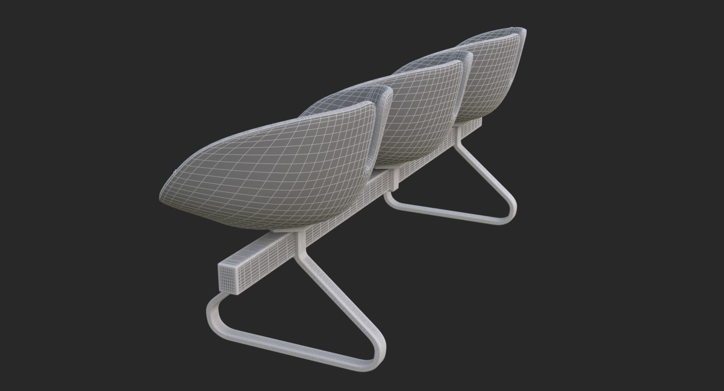 Fjord Bench Sistema Iray piu 3ds max 3D model_35