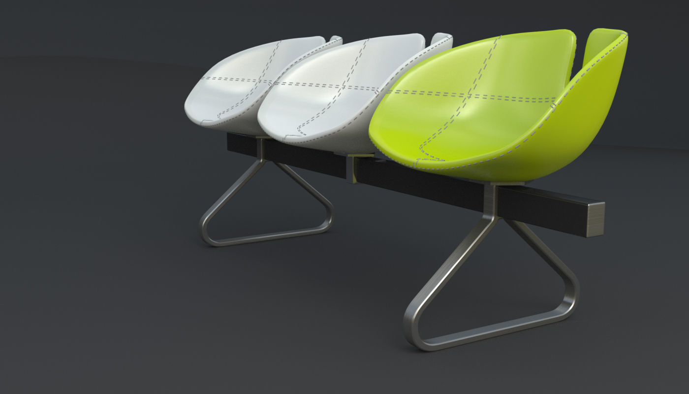 Fjord Bench Sistema Iray piu 3ds max 3D model_77