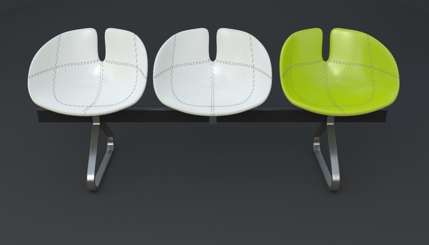 Fjord Bench Sistema Iray piu 3ds max 3D model_2