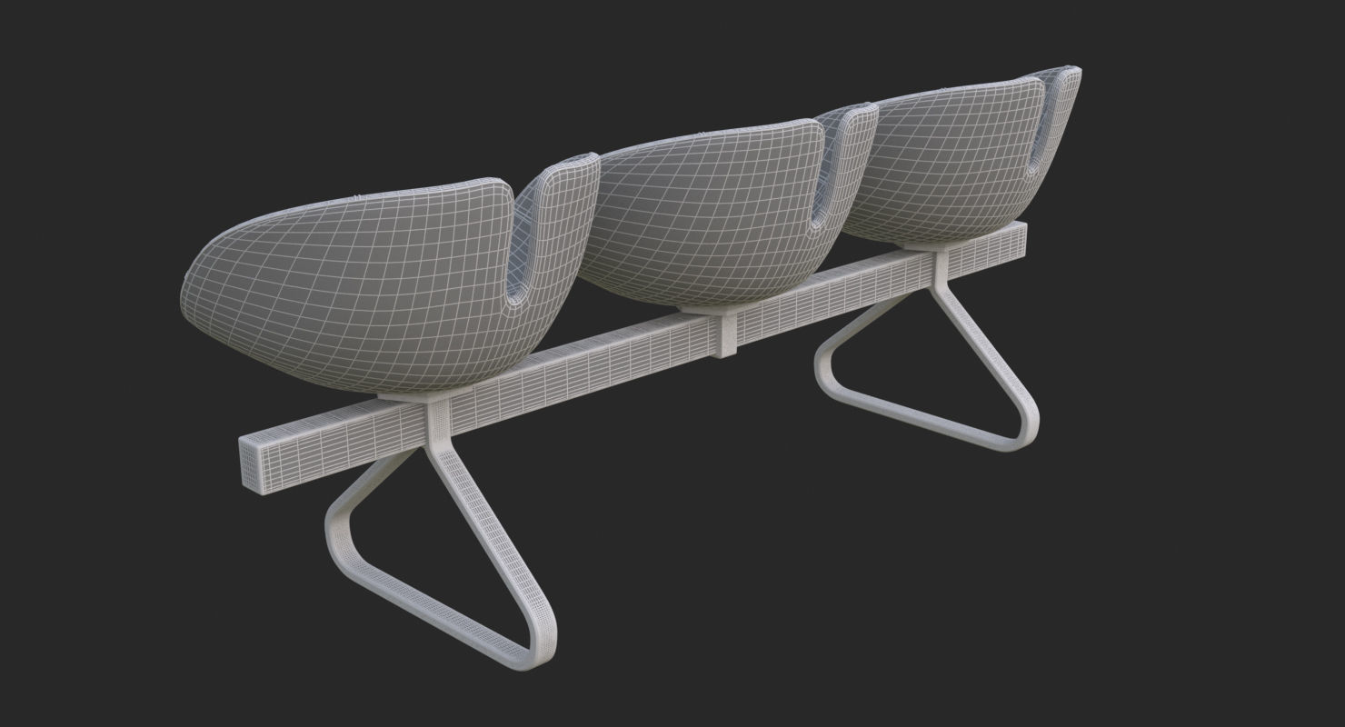 Fjord Bench Sistema Iray piu 3ds max 3D model_33