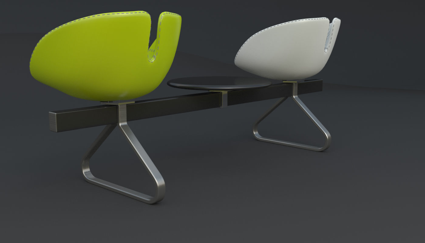 Fjord Bench Two Sistema Iray piu 3ds max 3D model_71