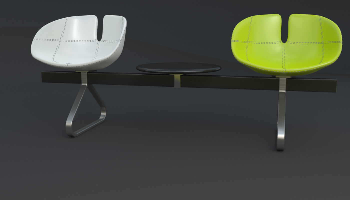 Fjord Bench Two Sistema Iray piu 3ds max 3D model_83