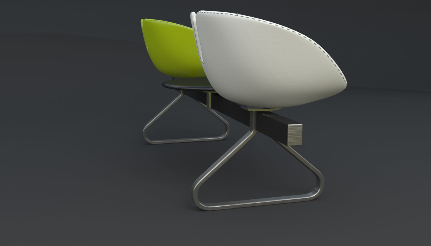 Fjord Bench Two Sistema Iray piu 3ds max 3D model_59