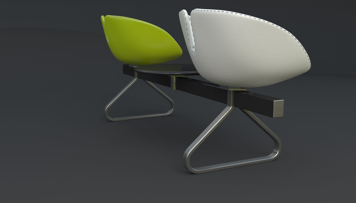 Fjord Bench Two Sistema Iray piu 3ds max 3D model_60